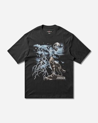 Nike Jordan Men s Alpha Wolf T-Shirt Off Noir