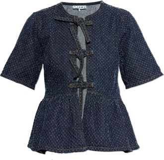 Ganni Donna, Camicette, Blu, XL, new