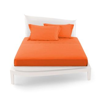 Trade Shop Trade Shop - Compley Of Matrimonial Health United Lenzuola Coordinato Copricuscini - Orange