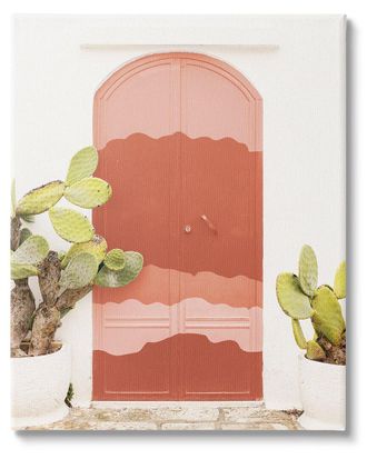 Stupell Industries Contemporary Desert Doorway Cactus Canvas Wall Art By Leah Straatsma
