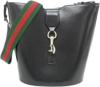 Gucci Pre-owned Bucket Bags, female, Black, Size: ONE SIZE Pre-owned Aaddy Shoulder Bag