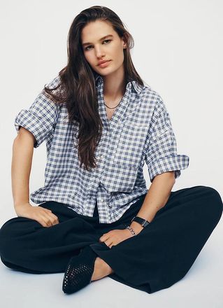 Maeve Mabel Boxy Oxford Shirt Top