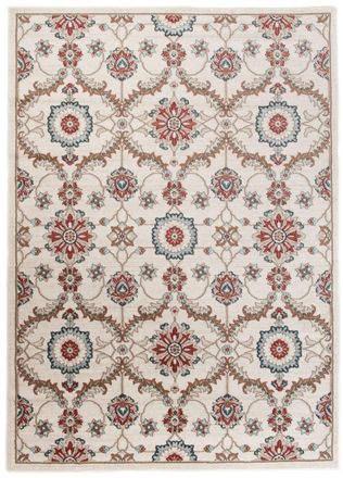 Tapiso Alfombra sal&oacute;n cl&aacute;sica marr&oacute;n rojo azul flores 160x220