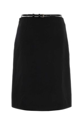 Gucci Womens Black Wool Skirt Blackblackblack Gonne