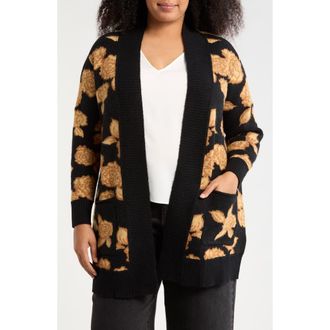 Daniel Rainn Pocket Longline Cardigan in Black at Nordstrom Rack, Size 1X