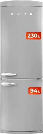 Cecotec Refrigerador Evvo F60gy Capacidad 302 Litros Sistema C&iacute;clico