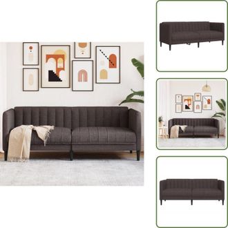 vidaXL Seduta da soggiorno - vidaXL Divano a 2 Posti Marrone Scuro in Tessuto - Design moderno