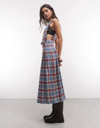 The Ragged Priest vestito scamiciato a quadri blu e rossi-Multicolore