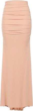 Elisabetta Franchi Crepe Jersey Rok met Drapering - Dames - Maxi Rokken - Roze - L - Rokken
