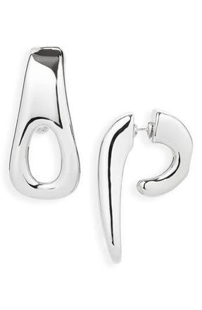 Paco Rabanne Zip Pull Single Earring in Silver at Nordstrom Rack