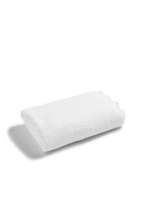 Christy Scallop Edge Luxury Turkish Cotton Bath Towels in White at Nordstrom