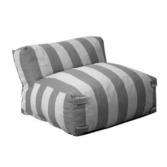 Oviala Sill&oacute;n de jard&iacute;n a rayas para un sof&aacute; modular gris carb&oacute;n