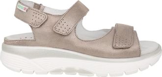 Mephisto Comfortabele rollende sandaal voor vrouwen in taupe - Dames - Sandalen - Grijs - 35 EU - Schoenen