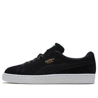 Puma Suede Low Casual Board Shoes Black/Gold 352634-87