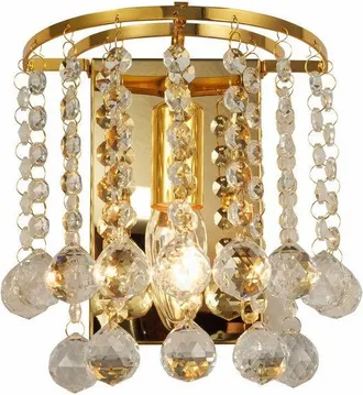 Reality Applique Glamour Oro Con Cristalli London Crystal E14