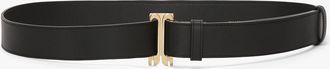Victoria Beckham Dorian Tuxedo Belt In Black Soft Leather 100CM