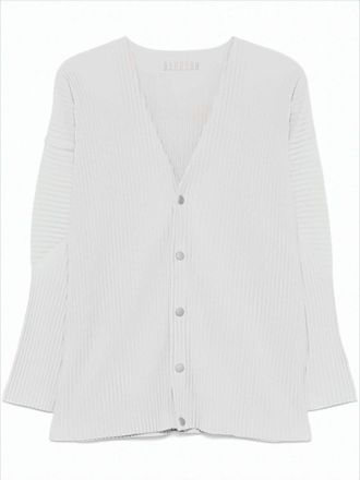 Homme Plissé Issey Miyake Fine Pleated Polyester Jacket With V-Neckline
