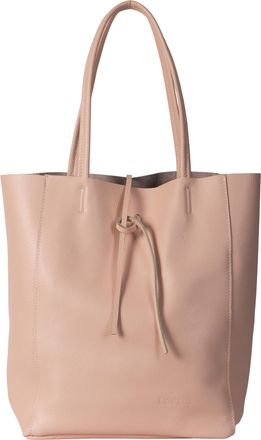 LiaTalia Large Soft Leather Handbag - Womens Shoulder Tote Bag - Italian Leather Hobo Shopper Purse - ASTRID [Pale Pink]