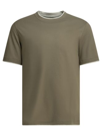 Brunello Cucinelli Brunello Cucinelli Faux Layering Crewneck T Shirt