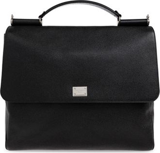 Dolce & Gabbana Tassen, Heren, Zwart, ONE Size, Leer, Laptop Bags & Cases