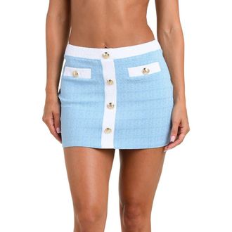 L'agence Coco Colorblock High Waist Cover-Up Skirt in Powder Blue at Nordstrom, Size X-Large