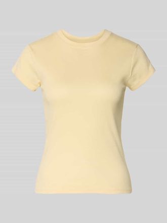 Topshop T-Shirt mit Rundhalsausschnitt Modell EVERYDAY in Hellgelb, Gr&ouml;&szlig;e XS