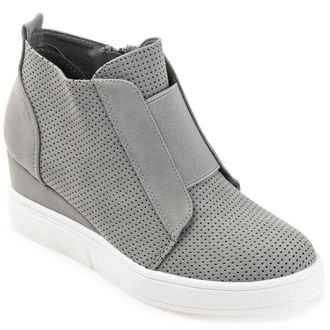Journee Collection Women & apos;s Clara Medium and Wide Width Wedge Sneakers