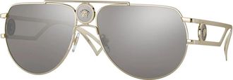 Versace Enamel Medusa Zonnebrillen Pale Gold/Grey - Heren - Zonnebrillen - Geel - ONE Size - Accessoires