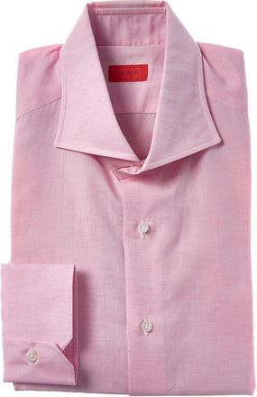Isaia Mix Linen-Blend Dress Shirt