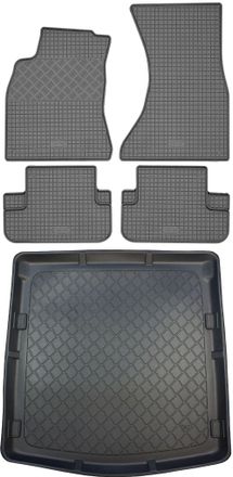 OEM Juego De Alfombrillas De Goma Para Coche Y Maletero Para Audi A5 8ta Sportback (5 Puertas) De 2009 A Septiembre De 2016