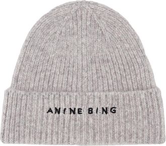 Anine Bing Womens A-12-10621-Chr1 Beanie Gray Wool