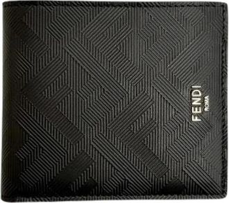 Fendi Pre-owned Portafoglio in Pelle con Logo Shadow - - Pre-owned - Uomo - Nero - ONE SIZE