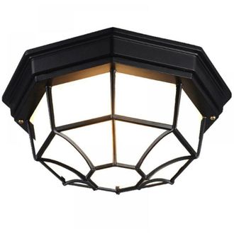 OEM L&aacute;mpara De Techo/pared Led Para Exteriores De 12 W Con Detector De Movimiento, Acabado Cl&aacute;sico En Metal/cristal, Color Negro, Iluminaci&oacute;n Exterior