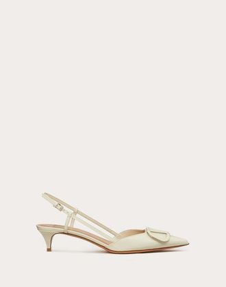 Valentino Garavani Vlogo Signature Patent Leather Slingback Pump 40Mm Wo