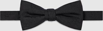 Gucci GG Cotton Silk Bow Tie, Black, Fabric