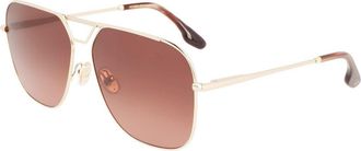 Victoria Beckham Gold Metal Womens Sunglasses