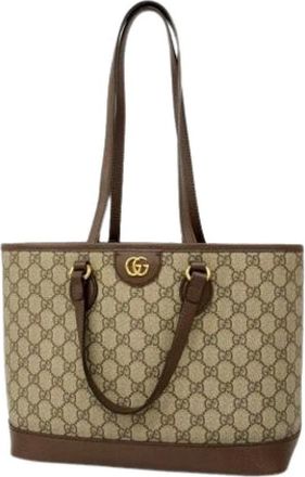 Gucci Pre-owned Tote Bags, female, Brown, Size: ONE SIZE Pre-owned Vintage Tote Bag