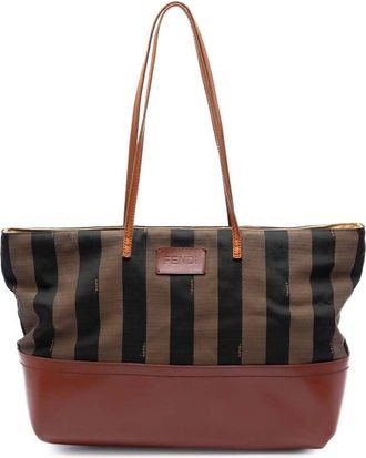 Fendi Pre-owned Fendi Medium Pequin Canvas Roll Tote Ladies IS71B8J2LWUOI4IG