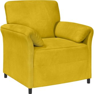 vidaXL Sof&aacute; De Una Plaza Amarillo 88 X 83 X 95 Cm Terciopelo Vidaxl
