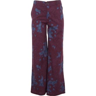 Lords of Harlech Phillis Wide Leg Tailored Pant in Montgat Paisley Plum at Nordstrom, Size 10