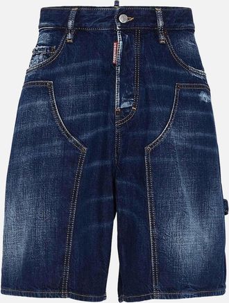 Dsquared2 Mens Dsquared2 Dark Semplice Carpenter Shorts Navy Blue - Size: 32/36