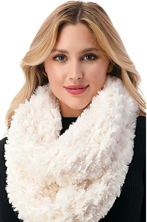 MARCUS ADLER Faux Fur Infinity Scarf in Ivory at Nordstrom Rack