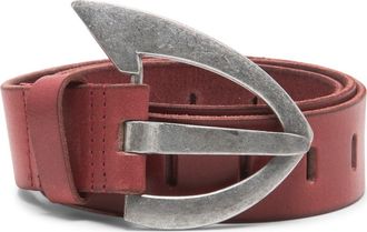 Free People Noa Leather Belt in Crimson at Nordstrom, Size X-Small/small