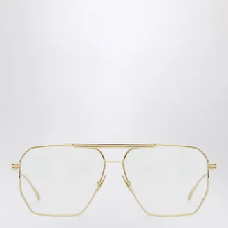 Bottega Veneta Classic Aviator sunglasses in gold metal