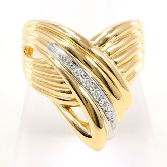C&A Platinum Yellow Gold Yellow Gold (18K) Platinum 900 Band Ring (Pre-Owned)