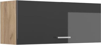 Vicco Armario Colgante R-line, Antracita Alto Brillo/roble Dorado, 100 Cm Plano, Vicco
