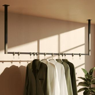 Clp Barra De Colgar Fenton Con 12 Perchas 120x60 Cm
