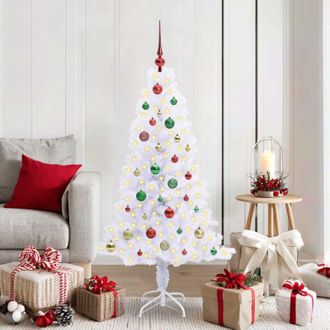 vidaXL vidaXL Albero di Natale artificiale Bianco 150 cm PVC e Acciaio