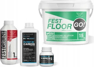 OEM Set De Microcemento Festfloor Go Para Paredes Y Escaleras - 10 M&sup2; Barniz Satinado Set De Microcemento Festfloor Go Para Paredes Y Escaleras - 10 M&sup2; Ba