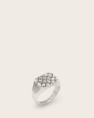 AllSaints Abel Textured Signet Ring